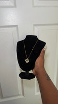 Rose Heart Initial Pendant